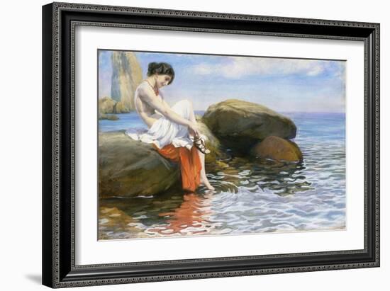 Preparing to Bathe-Wilhelm Wunderwald-Framed Giclee Print