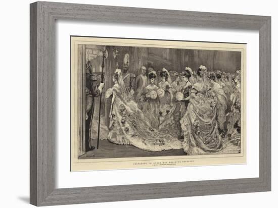 Preparing to Enter Her Majesty's Presence-William Small-Framed Giclee Print