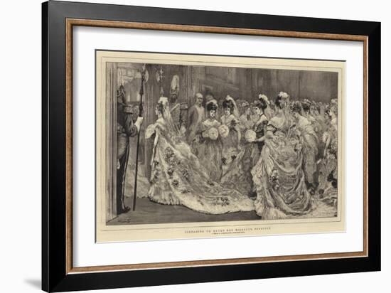 Preparing to Enter Her Majesty's Presence-William Small-Framed Giclee Print