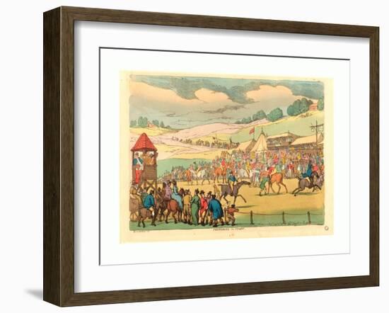 Preparing to Start, 1811, Hand-Colored Etching, Rosenwald Collection-Thomas Rowlandson-Framed Giclee Print