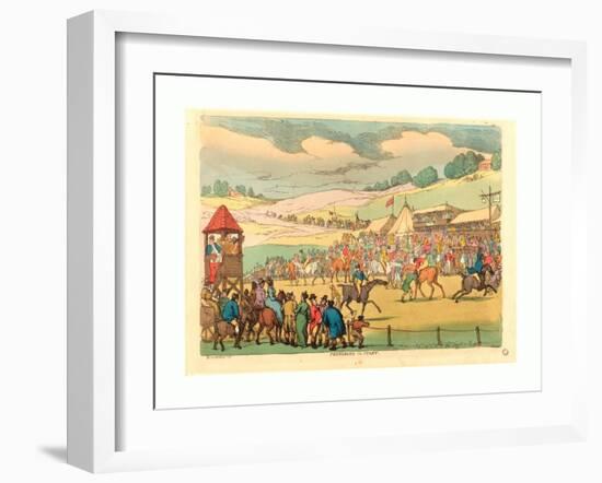 Preparing to Start, 1811, Hand-Colored Etching, Rosenwald Collection-Thomas Rowlandson-Framed Giclee Print