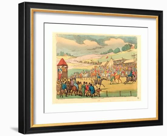 Preparing to Start, 1811, Hand-Colored Etching, Rosenwald Collection-Thomas Rowlandson-Framed Giclee Print