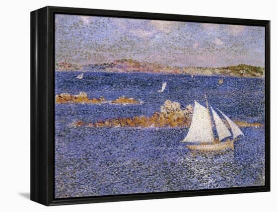 Pres des Rocs de Per-Kiridec, 1889-Theo van Rysselberghe-Framed Premier Image Canvas