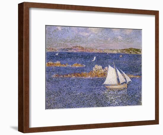 Pres des Rocs de Per-Kiridec, 1889-Theo van Rysselberghe-Framed Giclee Print