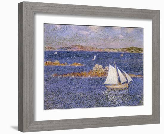 Pres des Rocs de Per-Kiridec, 1889-Theo van Rysselberghe-Framed Giclee Print