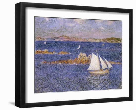 Pres des Rocs de Per-Kiridec, 1889-Theo van Rysselberghe-Framed Giclee Print