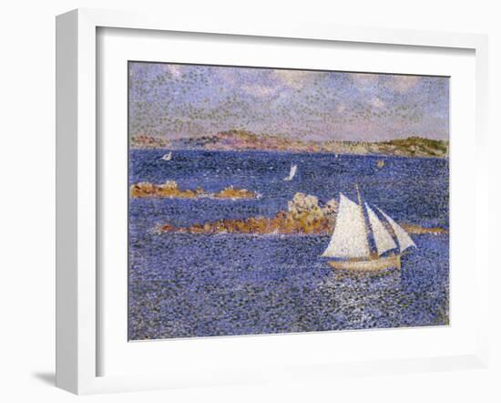 Pres des Rocs de Per-Kiridec, 1889-Theo van Rysselberghe-Framed Giclee Print