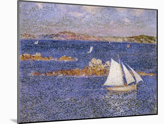 Pres des Rocs de Per-Kiridec, 1889-Theo van Rysselberghe-Mounted Giclee Print