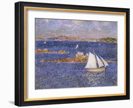 Pres des Rocs de Per-Kiridec, 1889-Theo van Rysselberghe-Framed Giclee Print