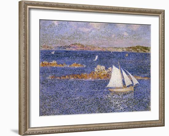 Pres des Rocs de Per-Kiridec, 1889-Theo van Rysselberghe-Framed Giclee Print