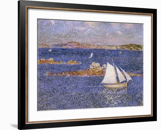 Pres des Rocs de Per-Kiridec, 1889-Theo van Rysselberghe-Framed Giclee Print