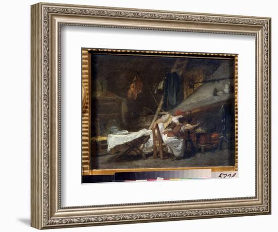 Pres Du Poele  (At the Stove) Scene Dans Une Cuisine, Pres Des Fourneaux, Des Cuisinieres Surveill-Jean-Honore Fragonard-Framed Giclee Print