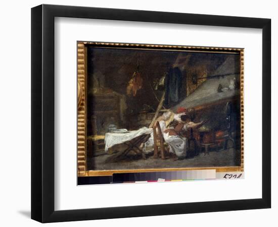 Pres Du Poele  (At the Stove) Scene Dans Une Cuisine, Pres Des Fourneaux, Des Cuisinieres Surveill-Jean-Honore Fragonard-Framed Giclee Print