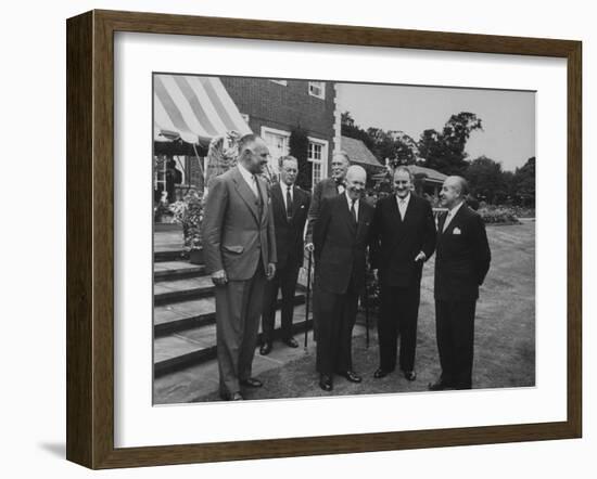 Pres. Dwight D. Eisenhower During His Visit-Ed Clark-Framed Photographic Print