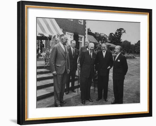 Pres. Dwight D. Eisenhower During His Visit-Ed Clark-Framed Photographic Print