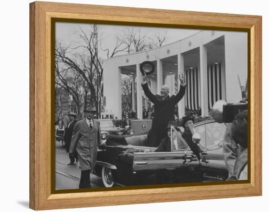 Pres. Dwight D. Eisenhower During Inauguration Day-Ed Clark-Framed Premier Image Canvas
