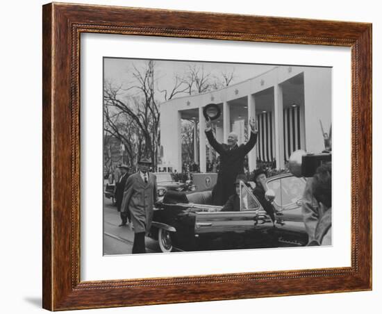 Pres. Dwight D. Eisenhower During Inauguration Day-Ed Clark-Framed Photographic Print