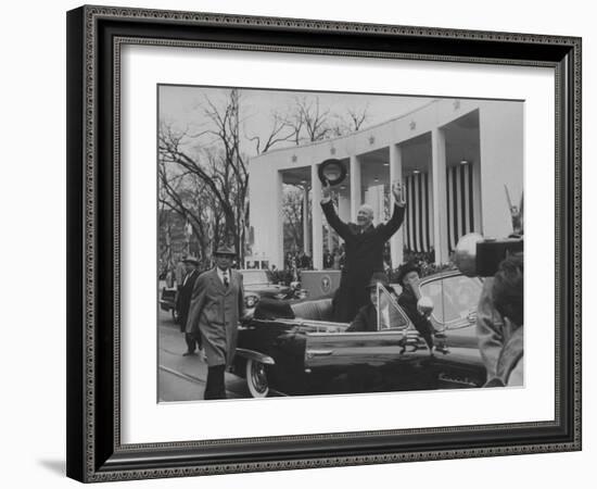 Pres. Dwight D. Eisenhower During Inauguration Day-Ed Clark-Framed Photographic Print