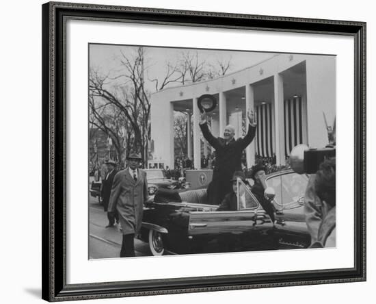 Pres. Dwight D. Eisenhower During Inauguration Day-Ed Clark-Framed Photographic Print