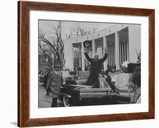 Pres. Dwight D. Eisenhower During Inauguration Day-Ed Clark-Framed Photographic Print