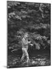 Pres. Dwight D. Eisenhower Fishing, During His New England Vacation-null-Mounted Photographic Print