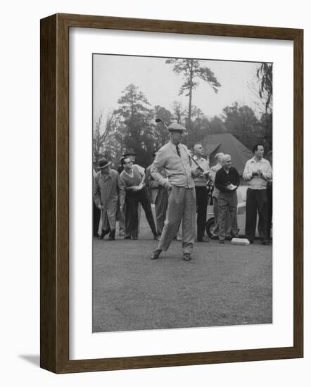 Pres. Dwight D. Eisenhower, Golfing-null-Framed Photographic Print