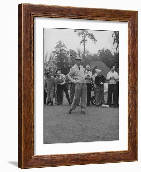 Pres. Dwight D. Eisenhower, Golfing-null-Framed Photographic Print