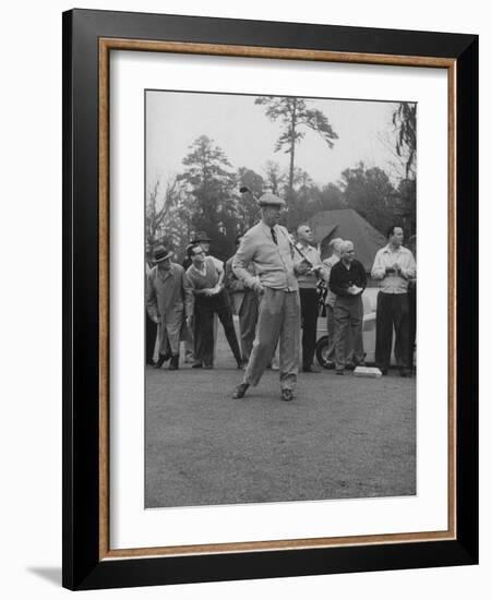 Pres. Dwight D. Eisenhower, Golfing-null-Framed Photographic Print