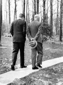 Pres Dwight Eisenhower and John Kennedy after Failed Bay of Pigs Invasion, Camp  David, Apr 22, 1961' Photo | Art.com