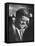 Pres.-Elect John F. Kennedy, on Announcement of Birth of His Son, at Home in Georgetown-null-Framed Premier Image Canvas
