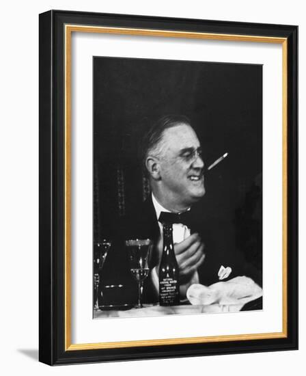Pres. Franklin D. Roosevelt Attending the Jackson Day Dinner-null-Framed Photographic Print