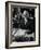 Pres. Harry S. Truman Seated at His Desk in the White House, Family Photographs on Table Behind Him-Gjon Mili-Framed Photographic Print