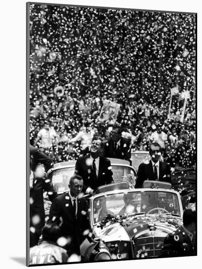 Pres. John F. Kennedy and Adolfo Lopez-John Dominis-Mounted Photographic Print