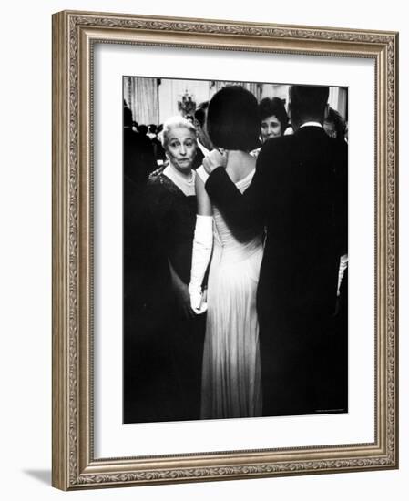 Pres.John F Kennedy and Wife with Author Pearl Buck at Party for Nobel Prize Winners at White House-Art Rickerby-Framed Photographic Print