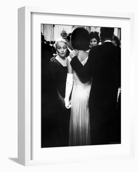 Pres.John F Kennedy and Wife with Author Pearl Buck at Party for Nobel Prize Winners at White House-Art Rickerby-Framed Photographic Print