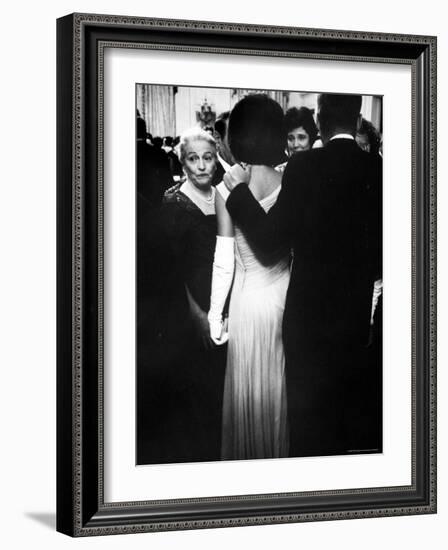 Pres.John F Kennedy and Wife with Author Pearl Buck at Party for Nobel Prize Winners at White House-Art Rickerby-Framed Photographic Print