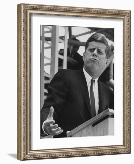 Pres. John F. Kennedy in Mexico City-John Dominis-Framed Photographic Print