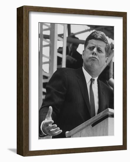 Pres. John F. Kennedy in Mexico City-John Dominis-Framed Photographic Print