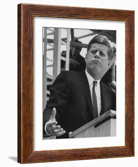 Pres. John F. Kennedy in Mexico City-John Dominis-Framed Photographic Print