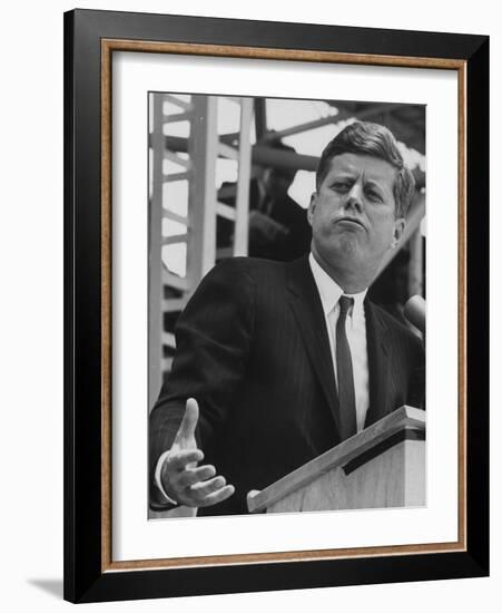 Pres. John F. Kennedy in Mexico City-John Dominis-Framed Photographic Print