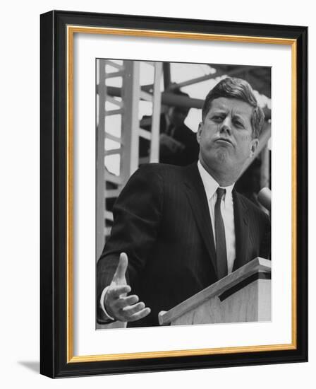 Pres. John F. Kennedy in Mexico City-John Dominis-Framed Photographic Print