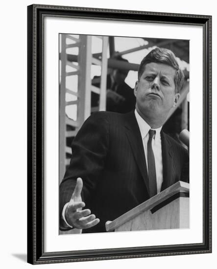 Pres. John F. Kennedy in Mexico City-John Dominis-Framed Photographic Print