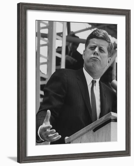 Pres. John F. Kennedy in Mexico City-John Dominis-Framed Photographic Print