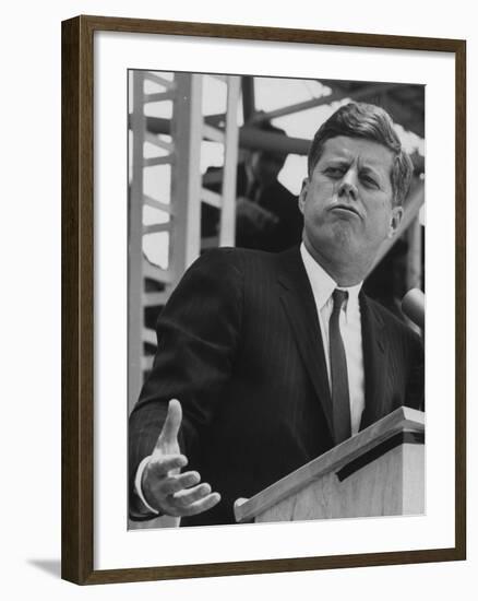 Pres. John F. Kennedy in Mexico City-John Dominis-Framed Photographic Print