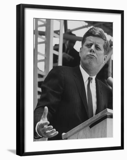 Pres. John F. Kennedy in Mexico City-John Dominis-Framed Photographic Print