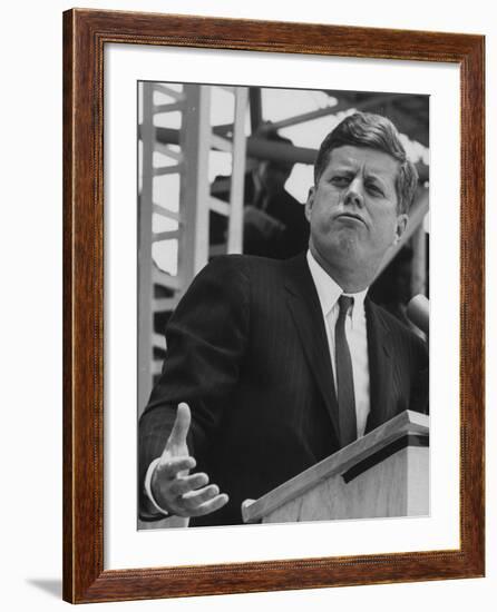 Pres. John F. Kennedy in Mexico City-John Dominis-Framed Photographic Print