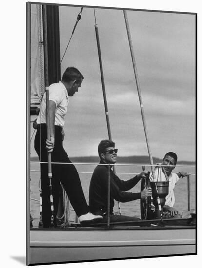 Pres. John F. Kennedy Sailing-null-Mounted Photographic Print