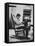 Pres. John F. Kennedy Sitting in Rocking Chair-null-Framed Premier Image Canvas