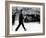 Pres John Kennedy Walking Fast after Press Conference in State Department Auditorium, Mar 11, 1963-null-Framed Photo