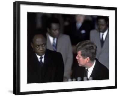 President Kwame Nkrumah of Ghana meets US President, John F. Kennedy.